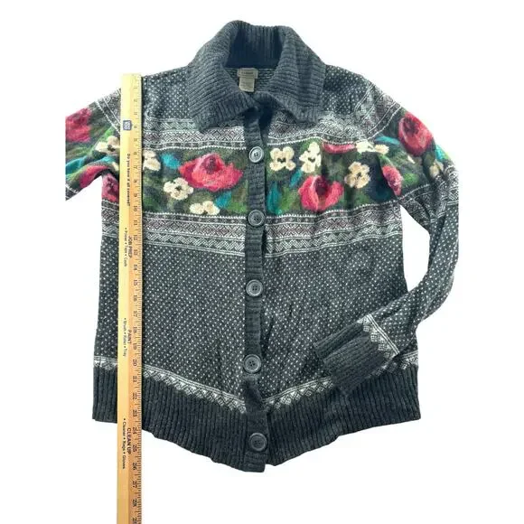 L.L. Bean Lambswool Womens Cardigan Size XL Vintage Cottagecore Grandmacore - Picture 5 of 7